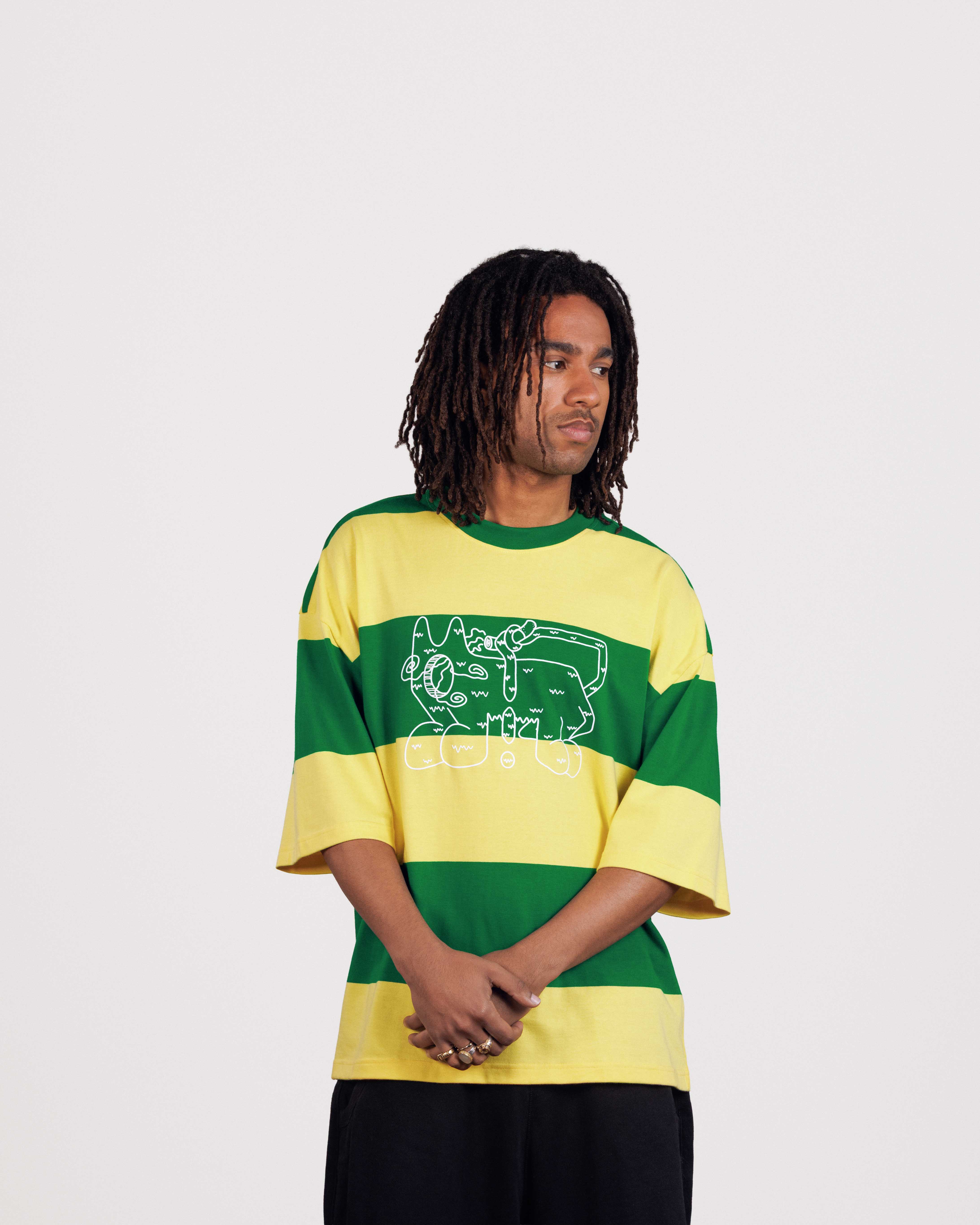 Smokey Cat striped t-shirt